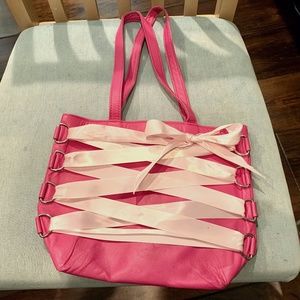 Kemestry Fuchsia Leather "Ballet" Handbag